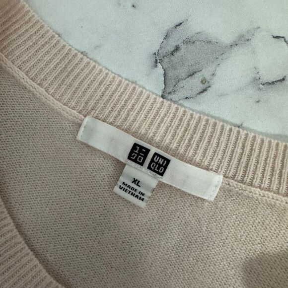 Uniqlo Baby Pink Crewneck Cashmere Sweater XL - Picture 4 of 5